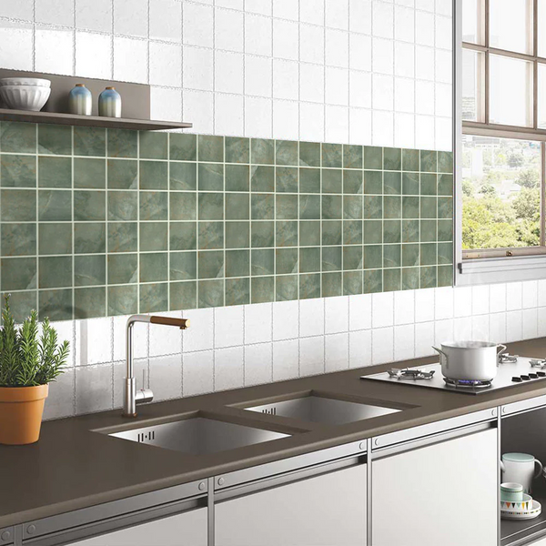 Placa para salpicaduras temporal de azulejos de cerámica marrón gris 3D Peel and Stick para decoración de pared de cocina