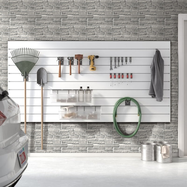 3D Gray Stone Peel and Stick Wall Panels for Garage Wall Ideas