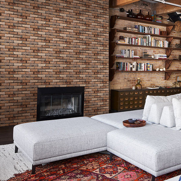 3d brown brick peel and stick wall tiles