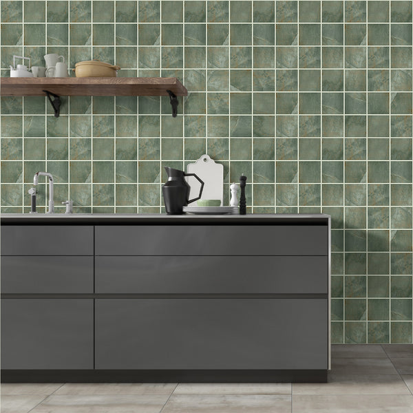 3D Grey Brown Ceramic Peel and Stick Wall Panels