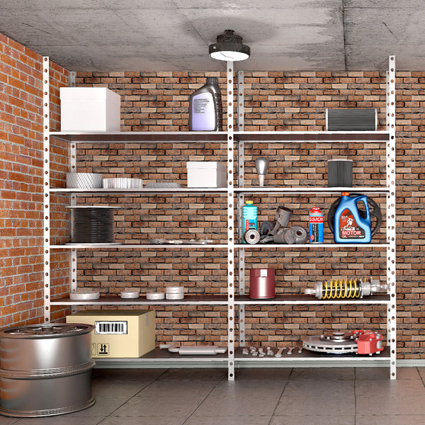 3D Dark Brown Brick Peel and Stick Wall Panels for Garage Wall Decor