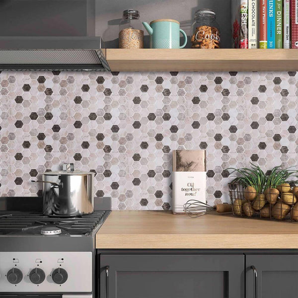 Azulejos adhesivos de cocina con protección ante salpicaduras