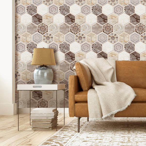 COMMOMY-3D-PVC-brown-tone-hexagon-peel-and-stick-wall-tile012