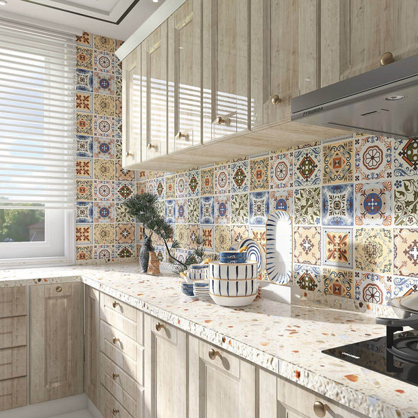 Coffee_and_Bule_Square_Spanish_Peel_and_Stick_Backsplash_Tile