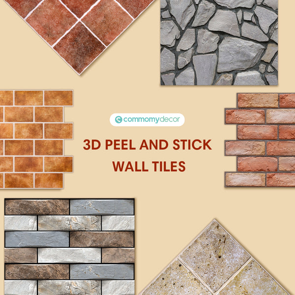 Different designs of 3D Peel and Stick Wall Panels