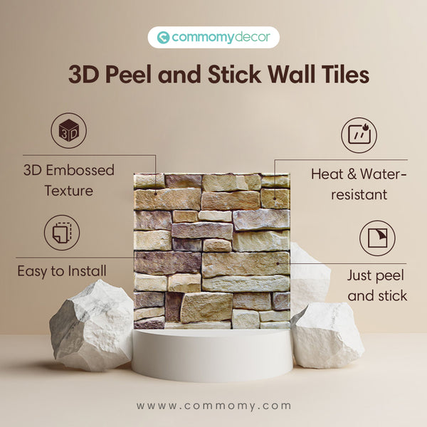 3D Peel and Stick Wall Tiles - DIY Garage Wall Decor