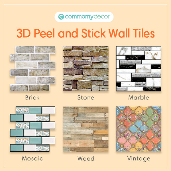 3D Peel and Stick Tiles for Bathroom Wall Decor