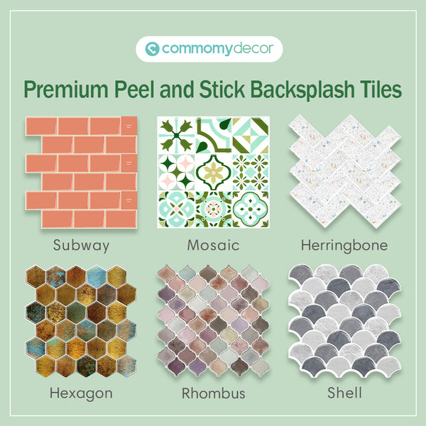 Peel and Stick Backsplash Tiles para la decoración de la pared del baño