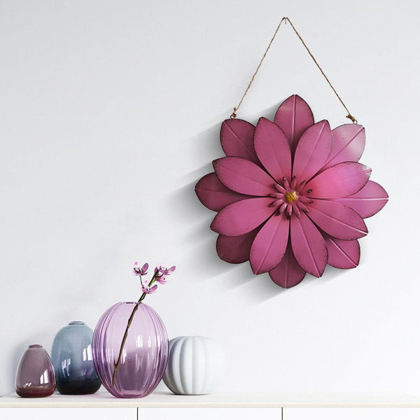 Hanging_Blooming_3D_Metal_Flower_Wall_Decor_Rosy_Scene
