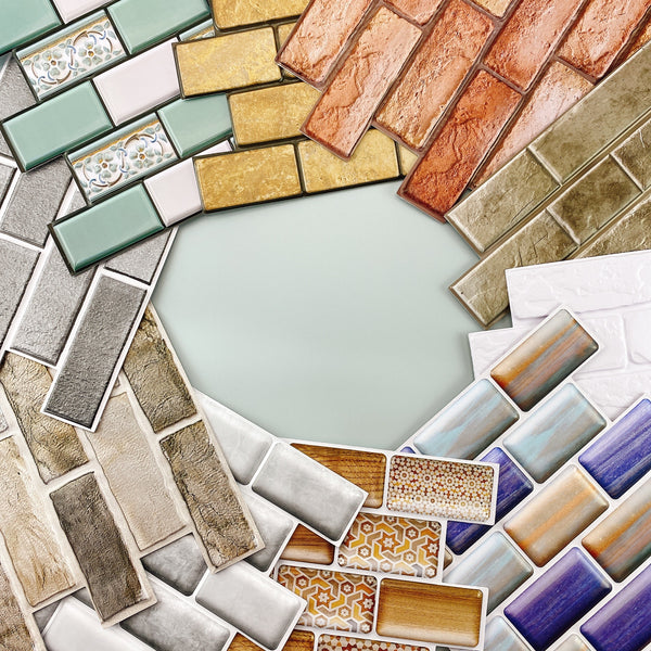 3D Peel and Stick Brick backsplash Tiles for Kitchen Wall Decor