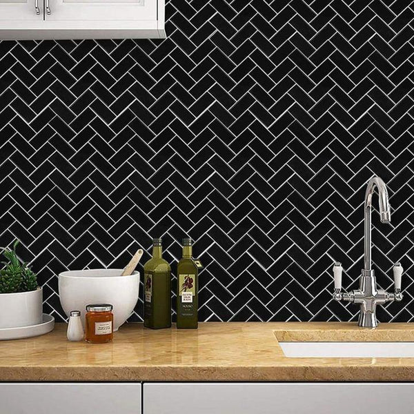 L-shape-black-tile-peel-and-stick-cocina-backsplash-1_12_x+12_+Impermeable+Espiga+Auto+Adhesivo+Pared+Azulejo,+Vinilo+3d+Removible+Decorativo+Azulejo+Para+Cocina,+ Baño,+Sala+Habitación,+Dormitorio