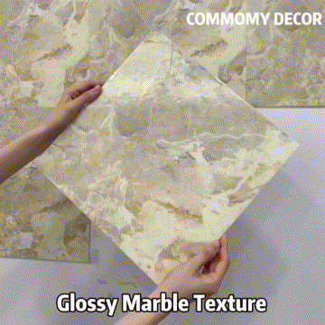 Light Green Marble Peel and Stick Wall Tile-Commomy Decor