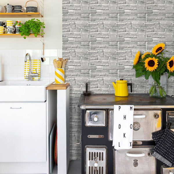 Stone backsplash