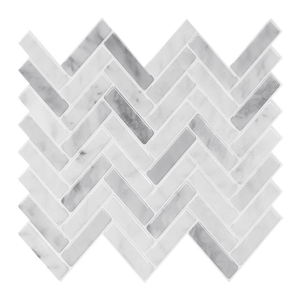 White_Marble_Thicker_Herringbone_Peel_and_Stick_Backsplash_Tile-Main