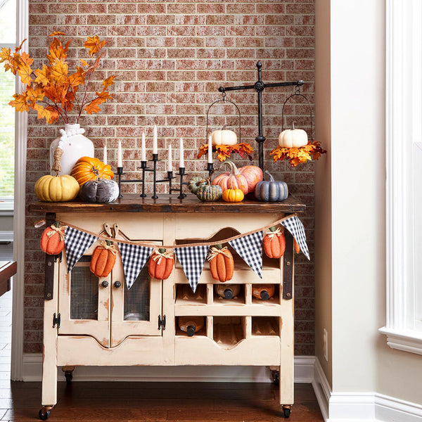 faux brick backsplash