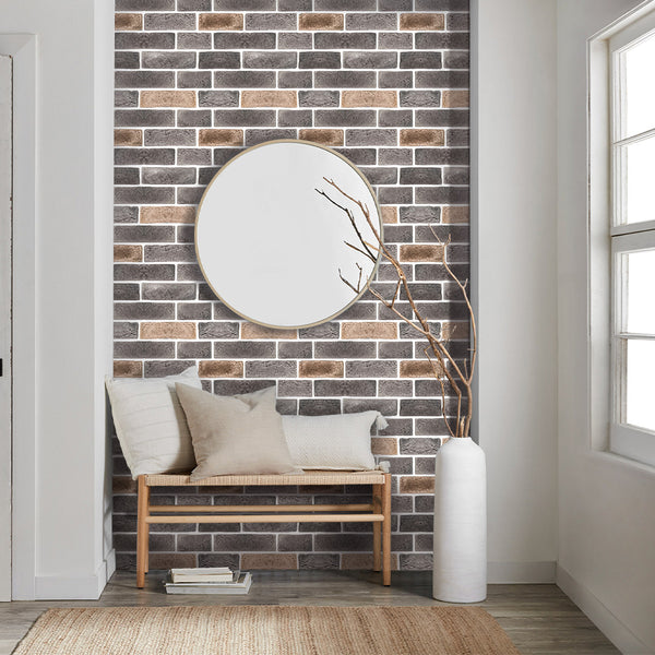 gray brick tile