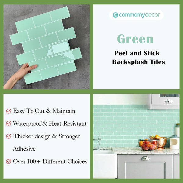 The advantages of green peel and stick backsplash tiles