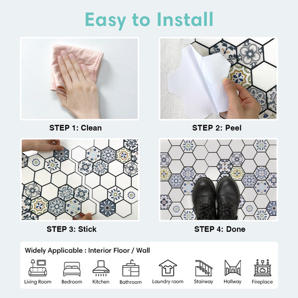 install tile stickers