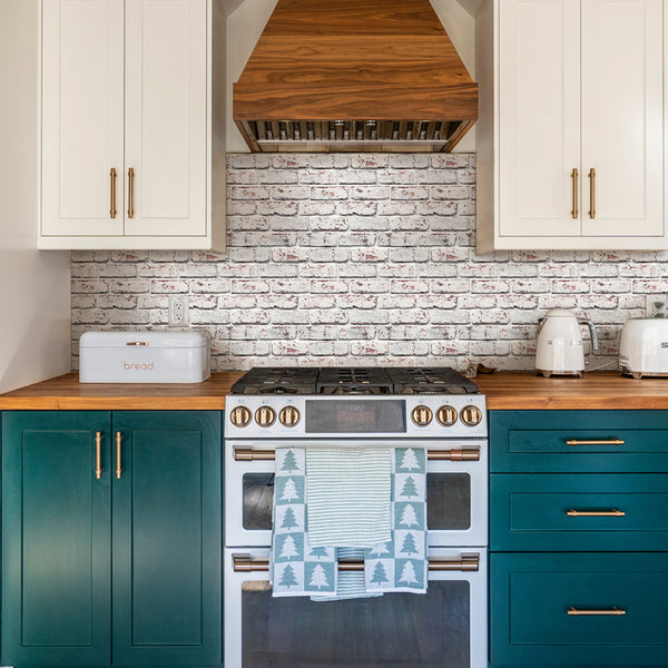 brick backsplash