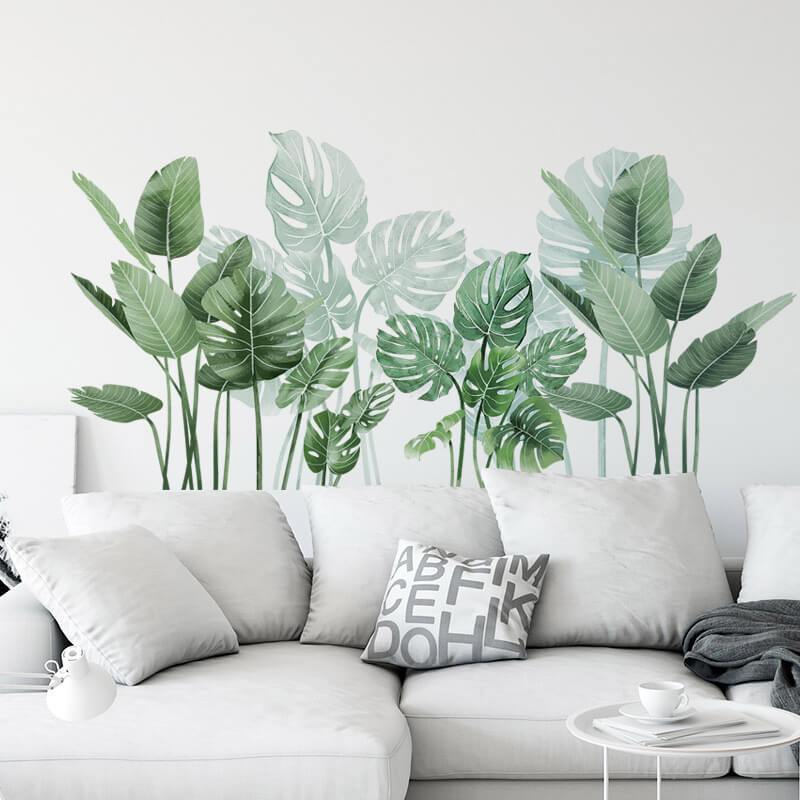 Banana Leaf Peel and Stick Giant Wall Decals – Commomy