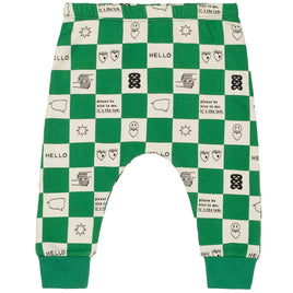 True Green Comic Book Check Baby Sweatpants