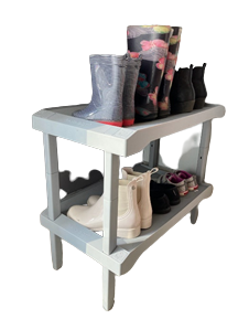 Plastic stackable boot rack