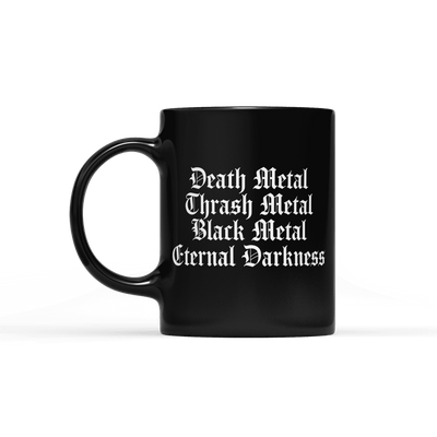 Black Metal Coffee Mug - Black