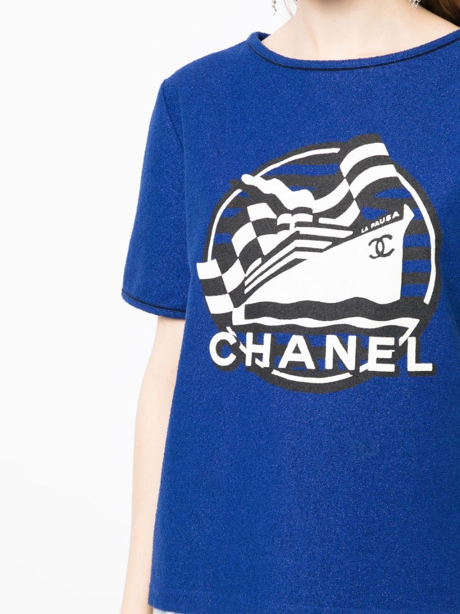 ホワイトブラウン CHANEL Tシャツ LA PAUSA サイズ44 - 通販 - lubo.com.pl