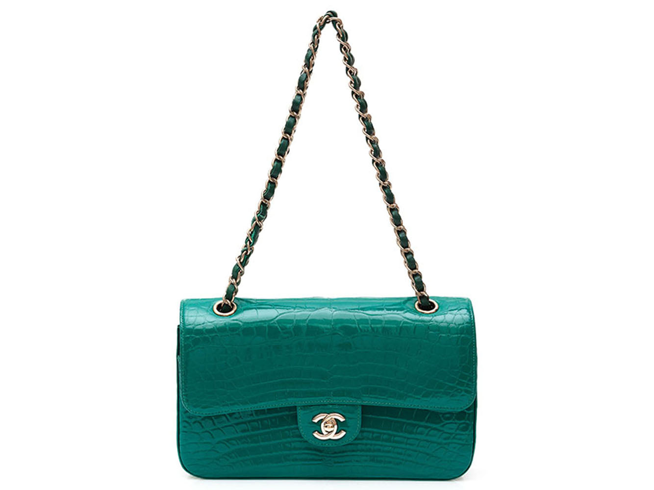 Chanel Medium timeless flap bag in emerald  Unique Designer Pieces