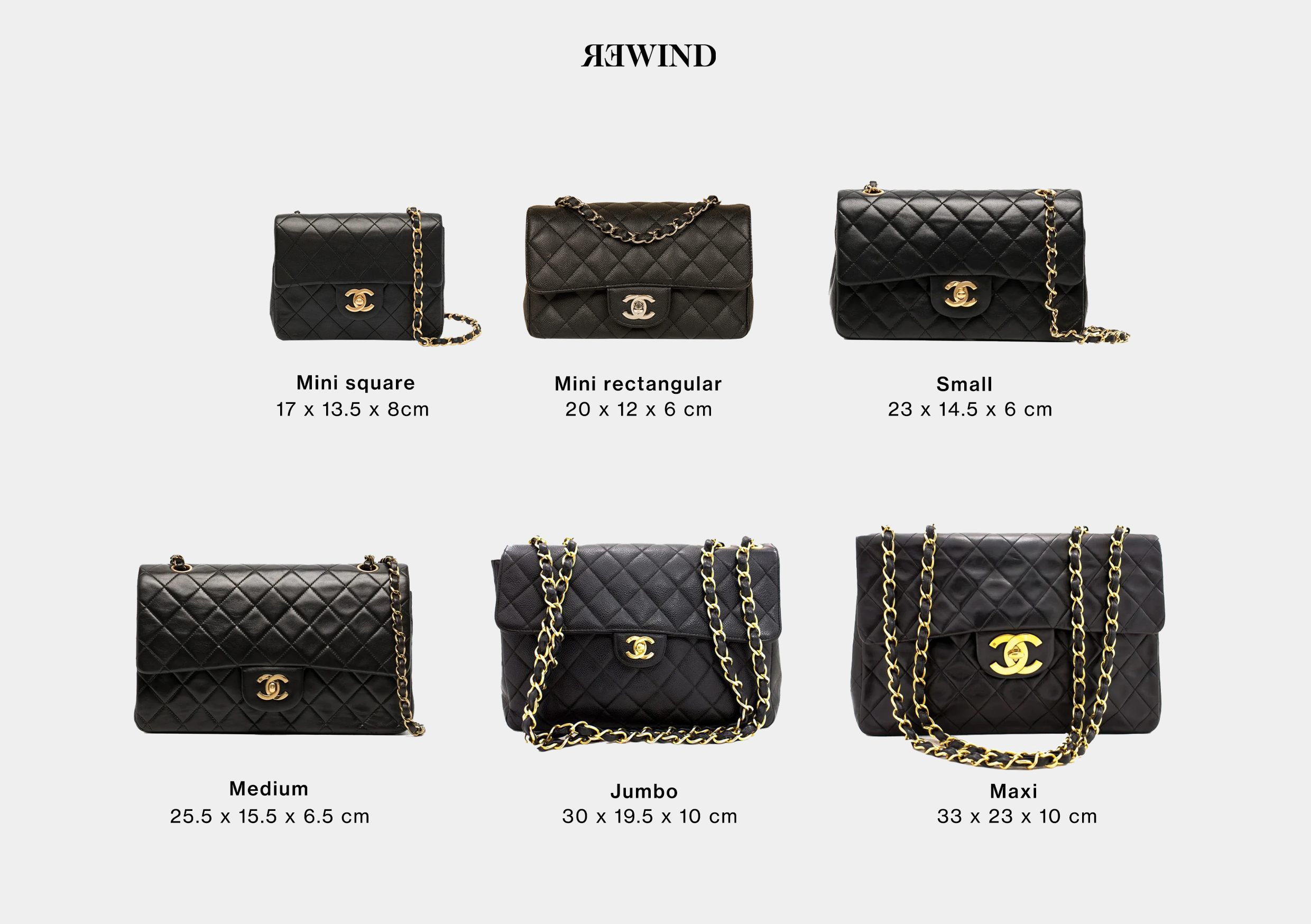 CHANEL FLAP BAG SIZE GUIDE