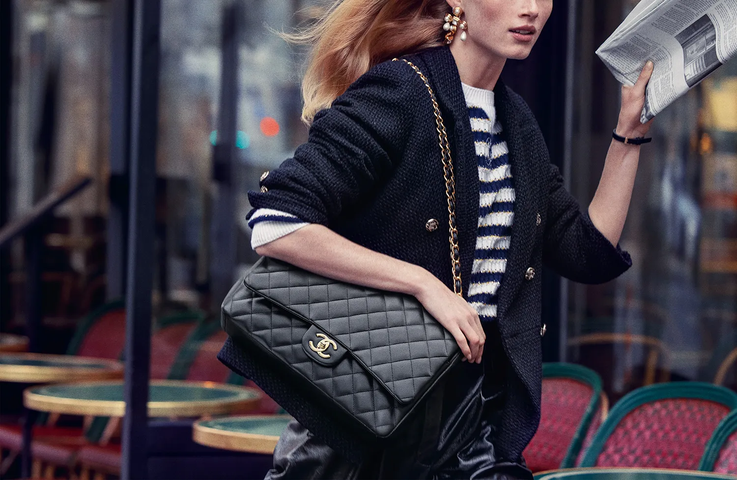 chanel bag flap bag with top handle leather