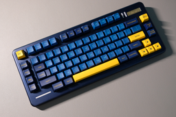 [In Stock] Fokrere82 - VIA Support, CNC Alu Case, Wired RGB Gasket Mechanical Keyboard Kit as variant: Anodized Blue