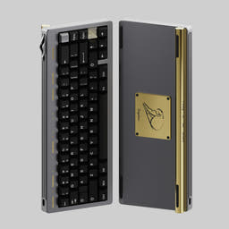 Sisyphus65 Mechanical Keyboard Kit as variant: Sisyphus65 / Flat strip / Rock Gray / PVD Gold/PVD Gold