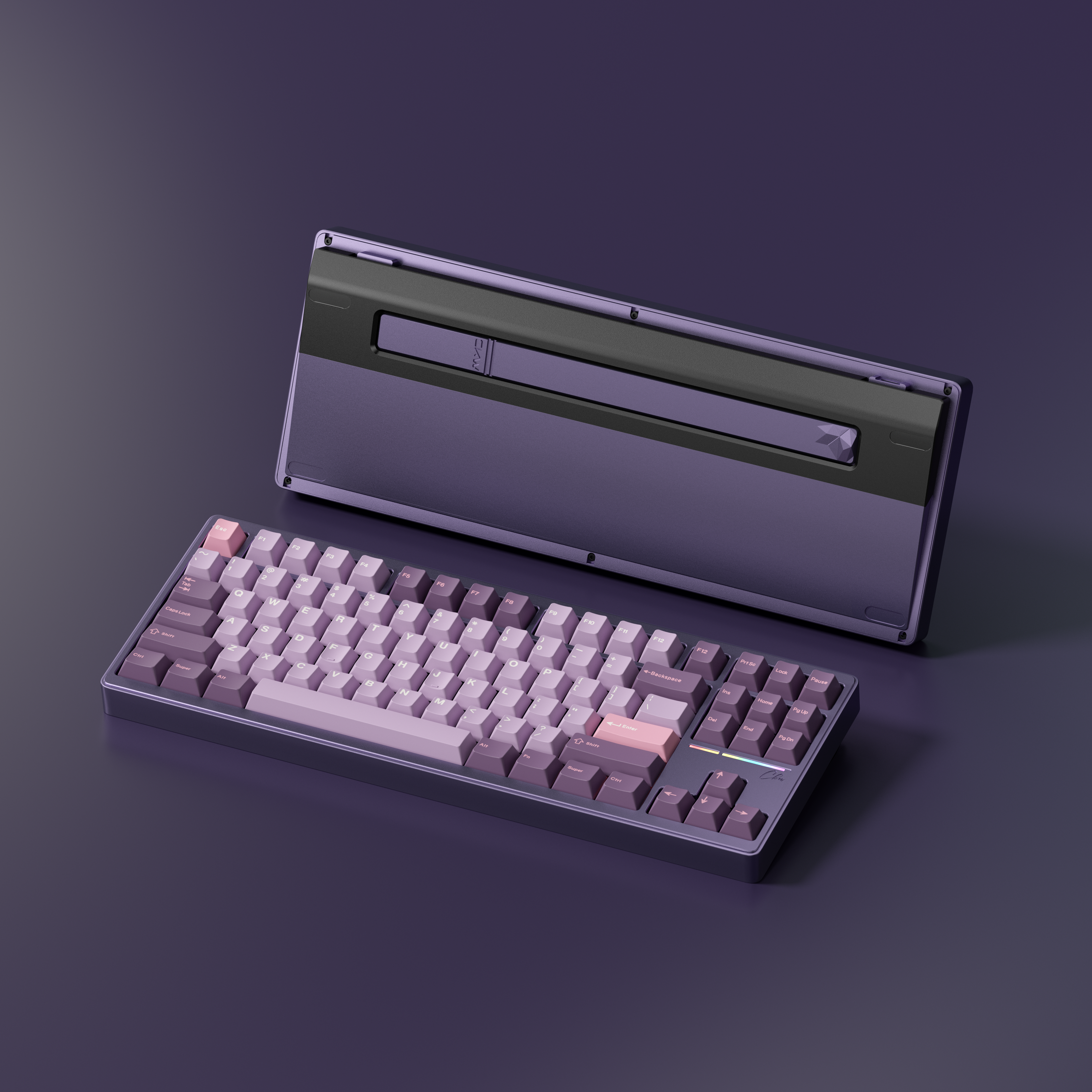 [EXTRA ]CKW80 - TKL/WKL, MORE THAN ONE TYPING FEEL OPTION WK / Purple / Black (Anodized Aluminum)