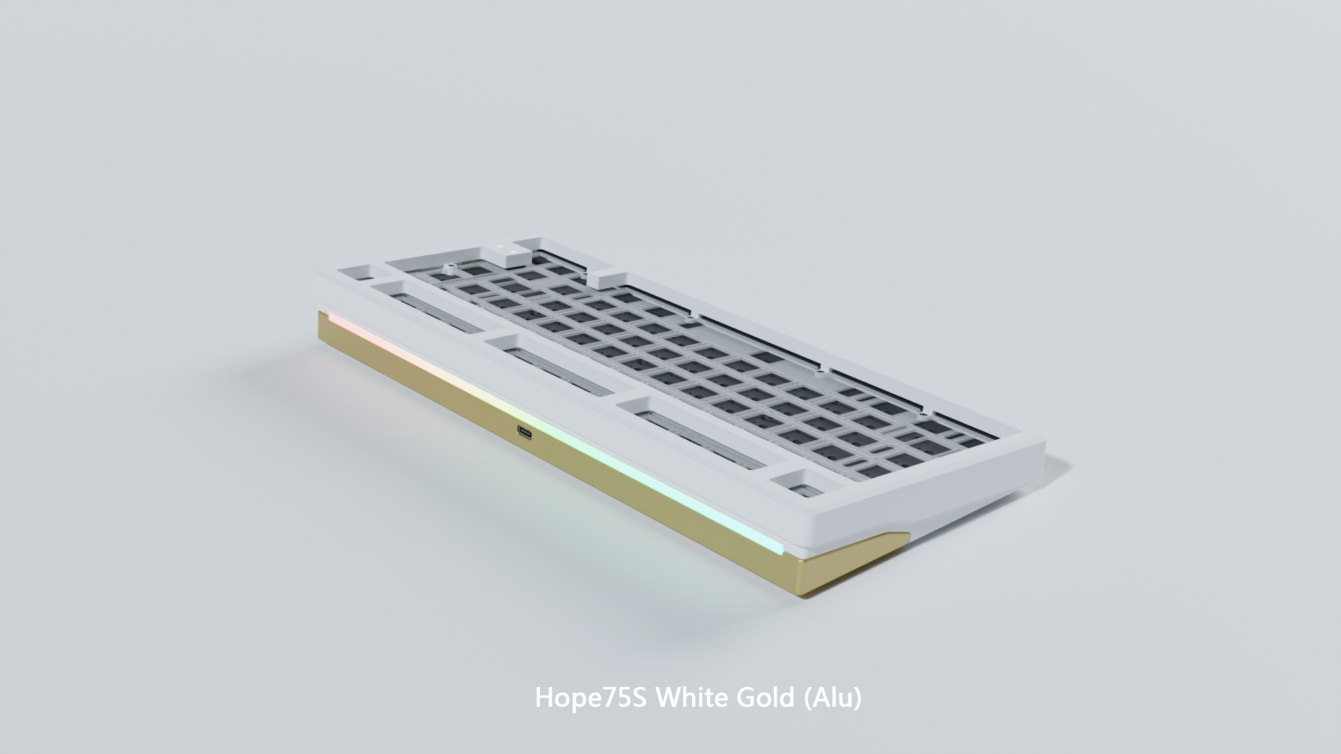 HOPE75S STANDARD KEYBOARD KIT White / Gold / Aluminum