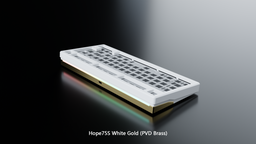 Hope75S Premium Keyboard Kit as variant: White / Gold / Brass