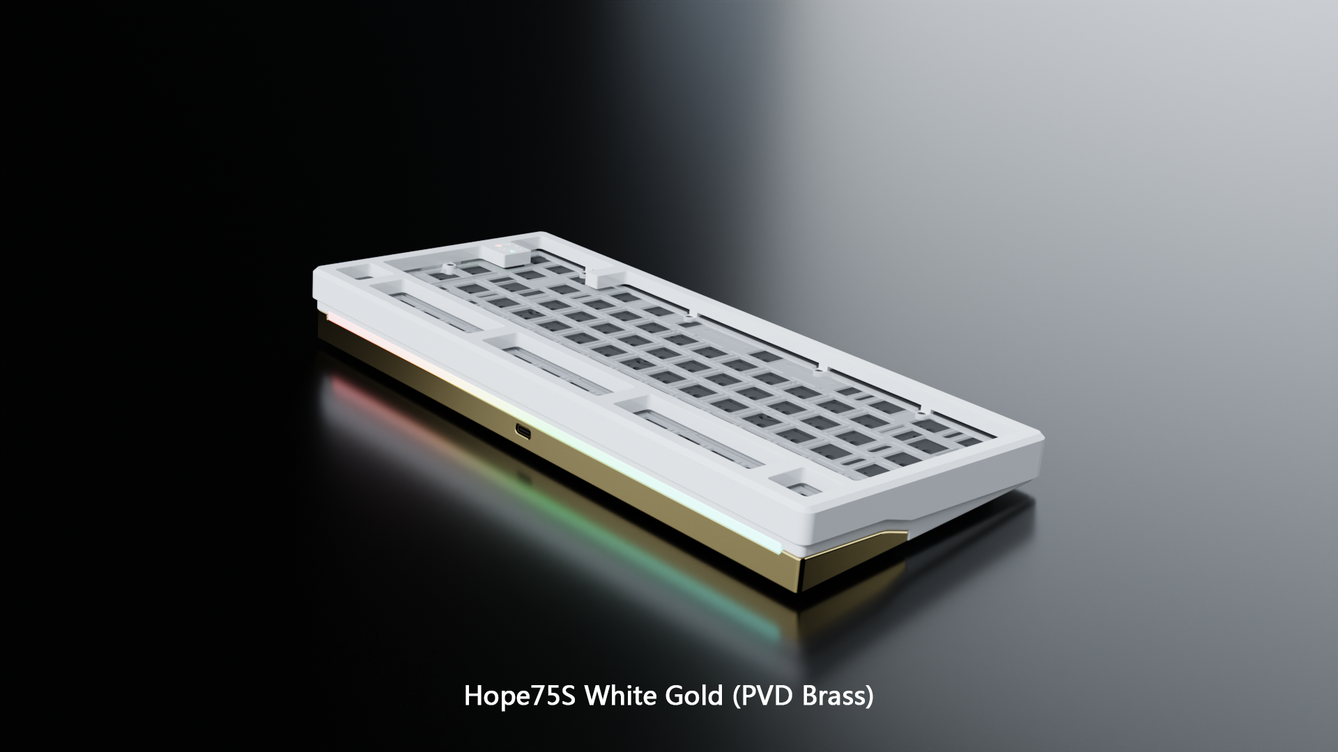 HOPE75S PREMIUM KEYBOARD KIT White / Gold / Brass