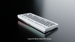 Hope75S Premium Keyboard Kit as variant: White / Silver / Brass