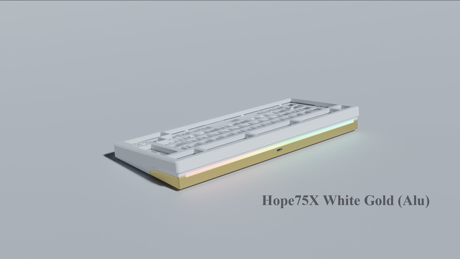 HOPE75X STANDARD KEYBOARD KIT White / Gold / Aluminum