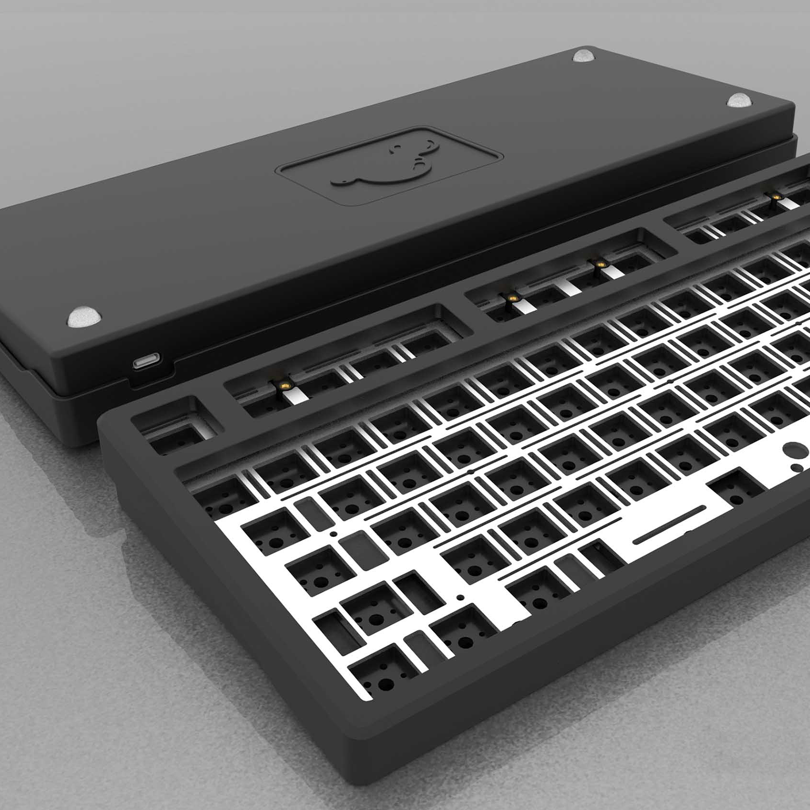 BUBBLE75 STANDARD KEYBOARD KIT Black / Black / Aluminum