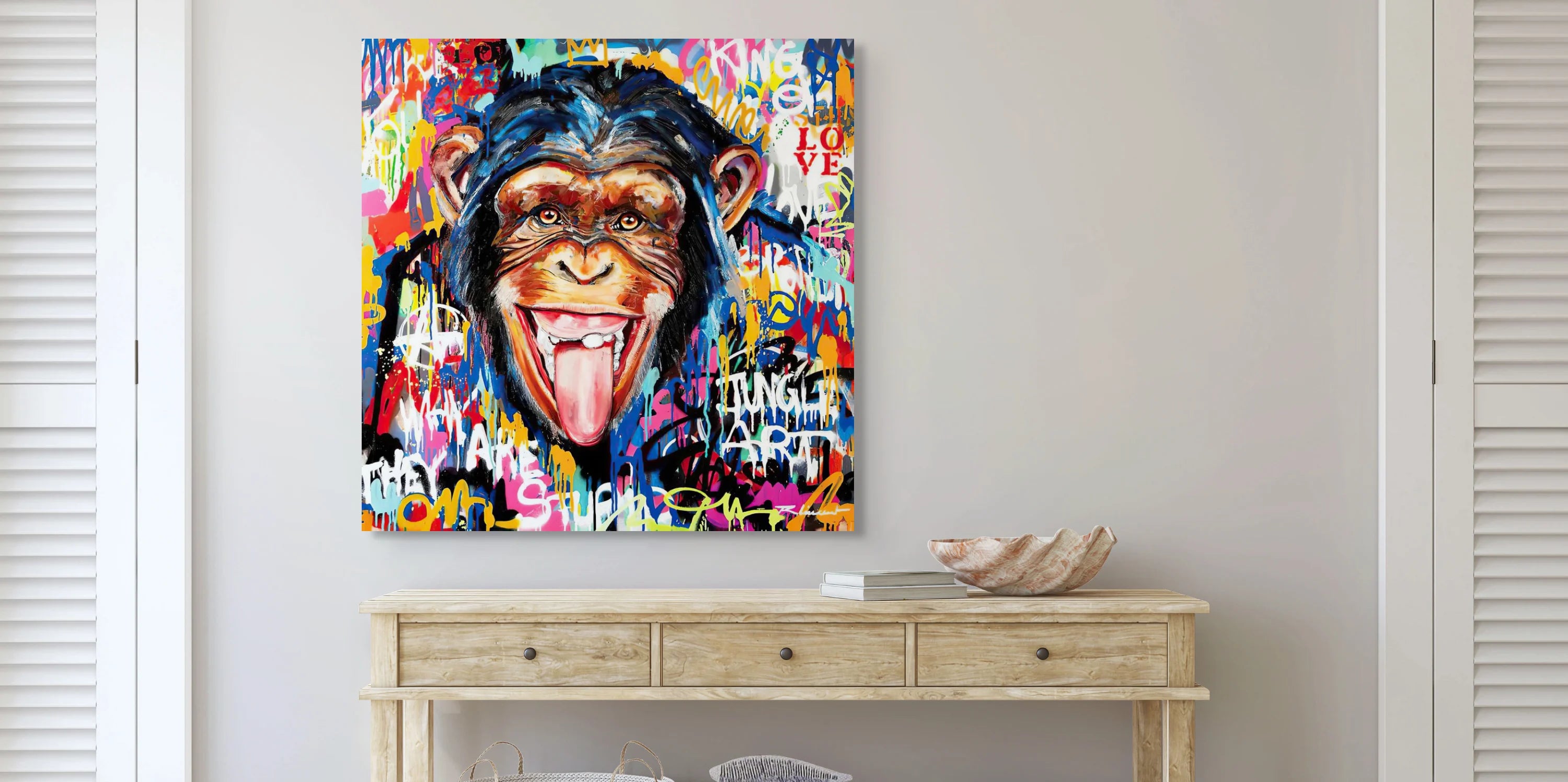 Street Art pour salon chez Montableaudeco