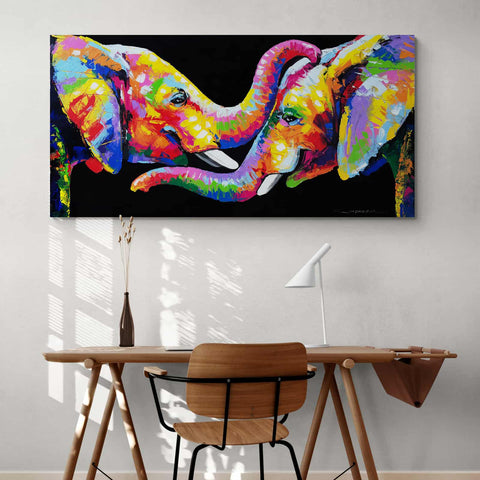 Tableau éléphant coloré montableaudeco.com