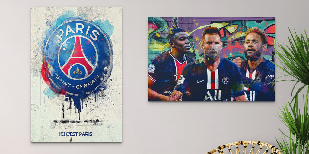 🤩Tableau PSG - Décoration football au couleur de PARIS – stickers foot