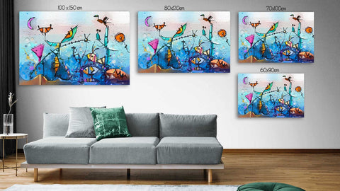 Tableau Abstrait L'aquarium