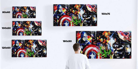 Tableau Batman et Captain America