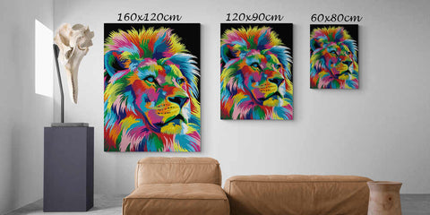 Tableau Lion Pop art Portrait montableaudeco