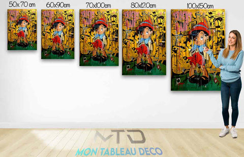 Tableau Street Art Pinocchio