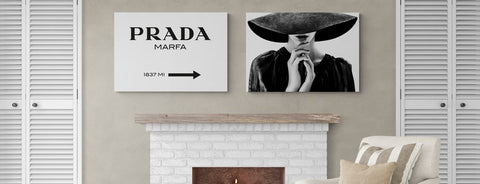 Prada Marfa ❤️ tableau illustration du visage impression sur