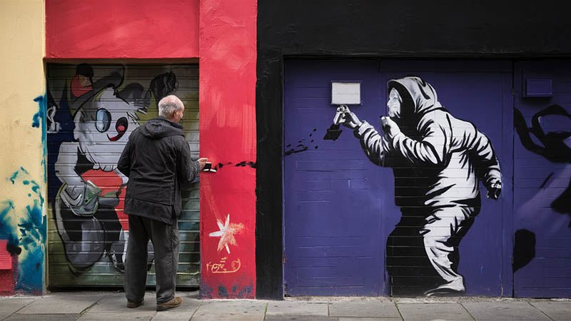 art urbain tableau Banksy