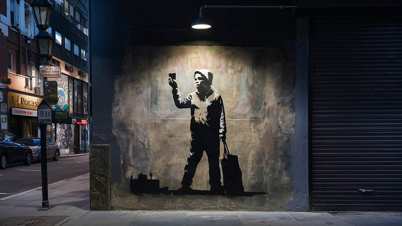 Tableau Banksy chez Montableaudeco